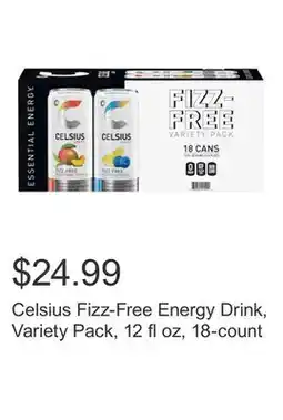 Costco Celsius Fizz-Free Energy Drink, Variety Pack, 12 fl oz, 18-count offer
