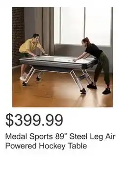 Costco Medal Sports 89 Steel Leg Air Powered Hockey Table offer