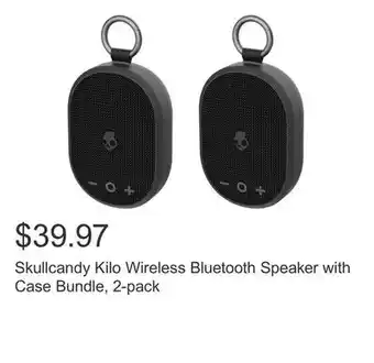 Costco Skullcandy Kilo Wireless Bluetooth Speaker with Case Bundle, 2-pack offer