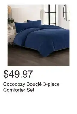 Costco Cococozy Bouclé 3-piece Comforter Set offer