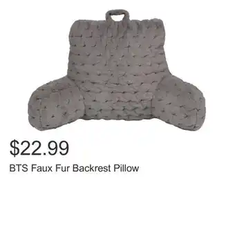 Costco BTS Faux Fur Backrest Pillow offer