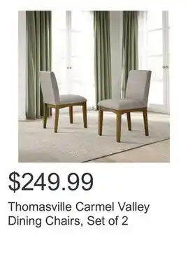 Costco Thomasville Carmel Valley Dining Chairs, Set of 2 offer