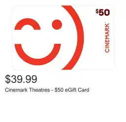 Costco Cinemark Theatres - $50 eGift Card offer