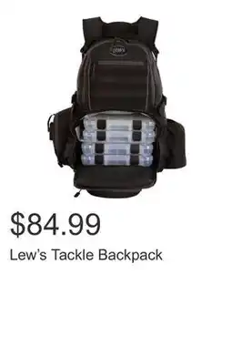 Costco Lew's Tackle Backpack offer