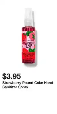 Bath & Body Works Strawberry Pound Cake Hand Sanitizer Spray offer