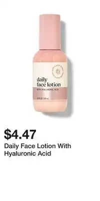 Bath & Body Works Daily Face Lotion With Hyaluronic Acid offer