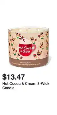 Bath & Body Works Hot Cocoa & Cream 3-Wick Candle offer