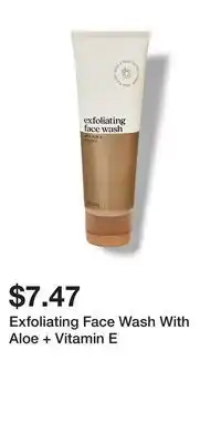 Bath & Body Works Exfoliating Face Wash With Aloe + Vitamin E offer