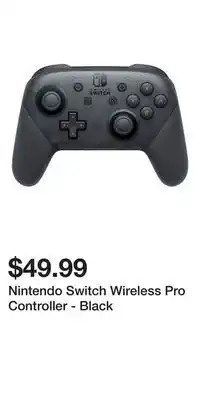 Game Stop Nintendo Switch Wireless Pro Controller - Black offer