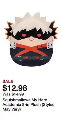 Game Stop Squishmallows My Hero Academia 8-in Plush (Styles May Vary) offer