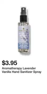 Bath & Body Works Aromatherapy Lavender Vanilla Hand Sanitizer Spray offer