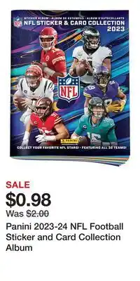 Game Stop Panini 2023-24 NFL Football Sticker and Card Collection Album offer