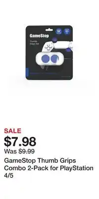Game Stop GameStop Thumb Grips Combo 2-Pack for PlayStation 4/5 offer