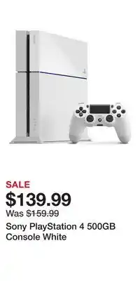 Game Stop Sony PlayStation 4 500GB Console White offer