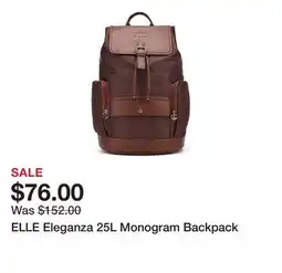 Belk ELLE Eleganza 25L Monogram Backpack offer