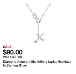 Belk Diamond Accent Initial Infinity Lariat Necklace In Sterling Silver offer