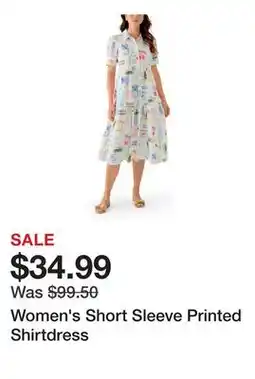 Belk Women's Short Sleeve Printed Shirtdress offer