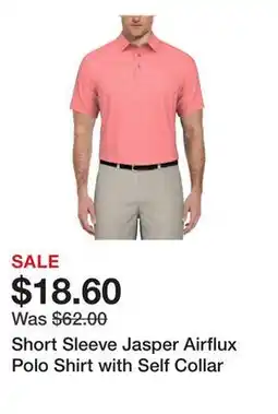 Belk Short Sleeve Jasper Airflux Polo Shirt with Self Collar offer