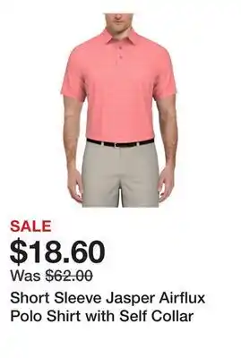 Belk Short Sleeve Jasper Airflux Polo Shirt with Self Collar offer