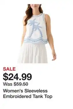 Belk Women's Sleeveless Embroidered Tank Top offer