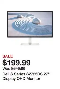 Office Depot Dell S Series S2725DS 27 Display QHD Monitor offer