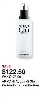 Ulta Beauty ARMANI Acqua di Giò Profondo Eau de Parfum offer