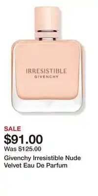 Ulta Beauty Givenchy Irresistible Nude Velvet Eau De Parfum offer