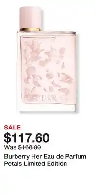 Ulta Beauty Burberry Her Eau de Parfum Petals Limited Edition offer