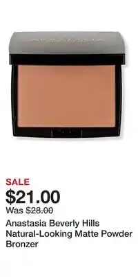 Ulta Beauty Anastasia Beverly Hills Natural-Looking Matte Powder Bronzer offer