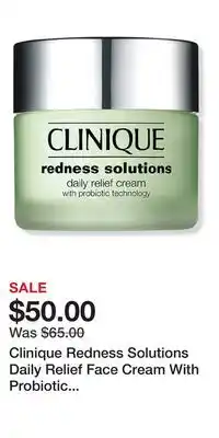 Ulta Beauty Clinique Redness Solutions Daily Relief Face Cream With Probiotic Technology offer