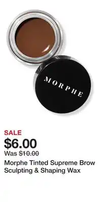 Ulta Beauty Morphe Tinted Supreme Brow Sculpting & Shaping Wax offer