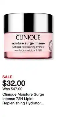 Ulta Beauty Clinique Moisture Surge Intense 72H Lipid-Replenishing Hydrator Moisturizer offer