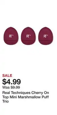 Ulta Beauty Real Techniques Cherry On Top Mini Marshmallow Puff Trio offer