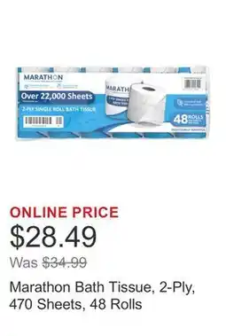 Costco Marathon Bath Tissue, 2-Ply, 470 Sheets, 48 Rolls offer