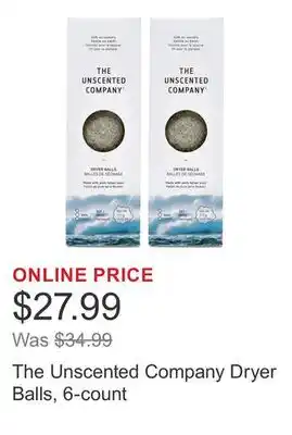 Costco The Unscented Company Dryer Balls, 6-count offer