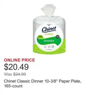 Costco Chinet Classic Dinner 10-3/8 Paper Plate, 165-count offer