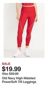 Old Navy Old Navy High-Waisted PowerSoft 7/8 Leggings offer