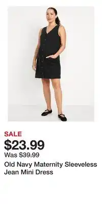 Old Navy Old Navy Maternity Sleeveless Jean Mini Dress offer