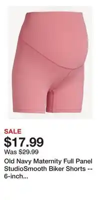 Old Navy Old Navy Maternity Full Panel StudioSmooth Biker Shorts -- 6-inch inseam offer