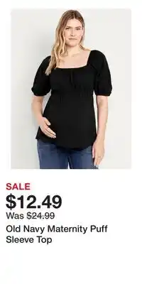 Old Navy Old Navy Maternity Puff Sleeve Top offer