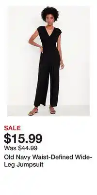 Old Navy Old Navy Waist-Defined Wide-Leg Jumpsuit offer