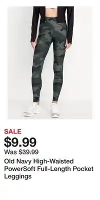 Old Navy Old Navy High-Waisted PowerSoft Full-Length Pocket Leggings offer