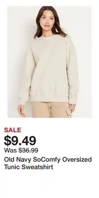 Old Navy Old Navy SoComfy Oversized Tunic Sweatshirt offer
