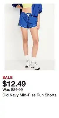 Old Navy Old Navy Mid-Rise Run Shorts offer