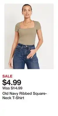 Old Navy Old Navy Ribbed Square-Neck T-Shirt offer