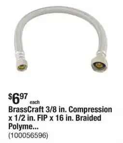 The Home Depot BrassCraft 3/8 in. Compression x 1/2 in. FIP x 16 in. offer
