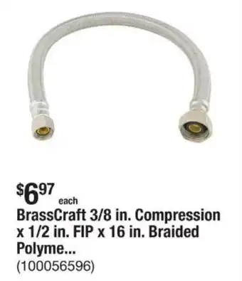 The Home Depot BrassCraft 3/8 in. Compression x 1/2 in. FIP x 16 in. offer
