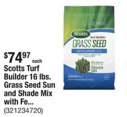 The Home Depot Scotts Turf Builder Grass Seed Sun and Shade Mix offer