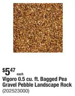 The Home Depot Vigoro 0.5 cu. ft. Bagged Pea Gravel Pebble Landscape Rock offer