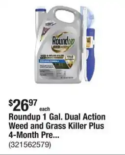 The Home Depot Roundup 1 Gal. Dual Action Weed and Grass Killer Plus 4-Month Pre... offer